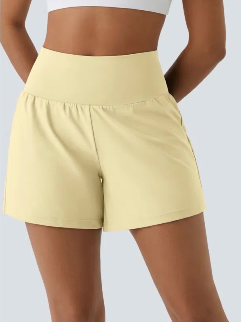 Halara SoftlyZero Airy Super High Waisted 2-in-1 Shorts 5'' Inseam Medium NWOT